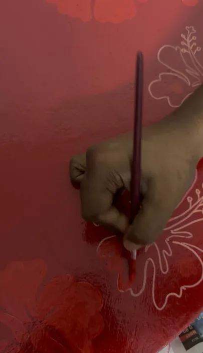 Artisan hand-painting Patachitra at Pingla, Midnapore